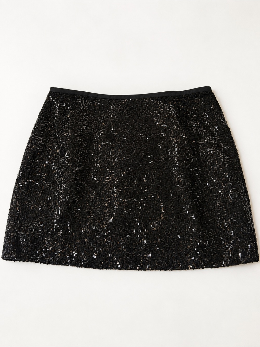 J. Crew Black Sequin Mini Skirt
